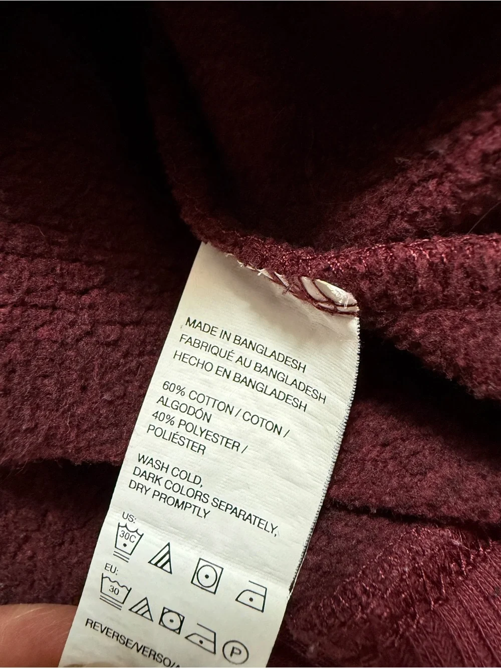 Arrow Men's Maroon Quarter-Zip Sweater Pullover, Cotton Blend